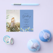 BUDGET Greenery葉フォトオーバーレイ結婚のQR チラシ (シングル)