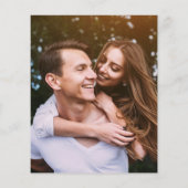 Budget Greenery葉Script Photo Wedding招待 (裏面)