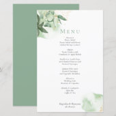 BUDGET Greenery金ゴールド結婚のメニュー (正面/裏面)