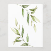 BUDGET Greenery Floral Minimal Wedding Invitation (裏面)