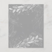Budget/Greenery/Silver -結婚式招待状フライヤー チラシ (裏面)