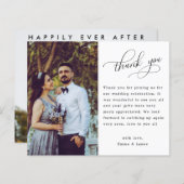 Budget Handレタリング写真結婚s Thank You (正面/裏面)