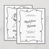 BUDGET Hand Drawn Cute Coule 結婚 Script's (正面/裏面)