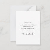 Budget Hand-Letteredの写真結婚ありがとう ノートカード (裏面)