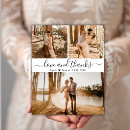 Budget Hand Lettered 結婚's 3 Photo チラシ
