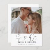 Budget Hand Lettered White日付の写真を保存 (正面/裏面)