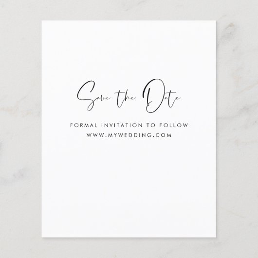 Budget Hand Lettered White日付の写真を保存 (裏面)