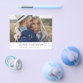 Budget Hand Lettered White日付の写真を保存 チラシ (シングル)