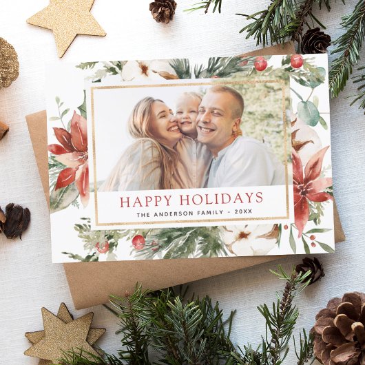 Budget Happy Holidays Christmas Greeneryの写真 チラシ