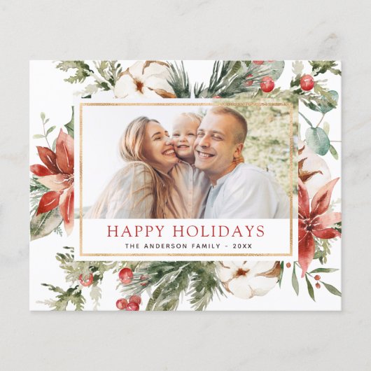 Budget Happy Holidays Christmas Greeneryの写真 チラシ (正面)