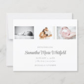 Budget Happy New Yearベビー誕生発表カード (裏面)