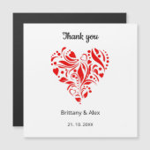 Budget Heart Wedding Thank You Card – Customizable (正面/裏面)