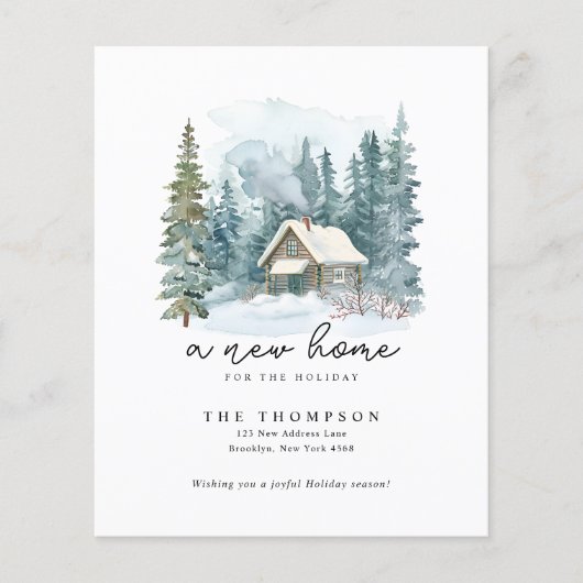 BUDGET Holiday New Home Handwriting Script Moving (正面)