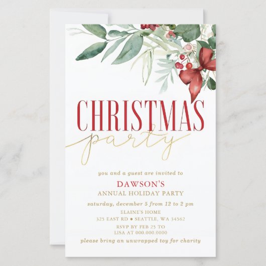 Budget Holly Botanical Corporate Christmas Party (正面)