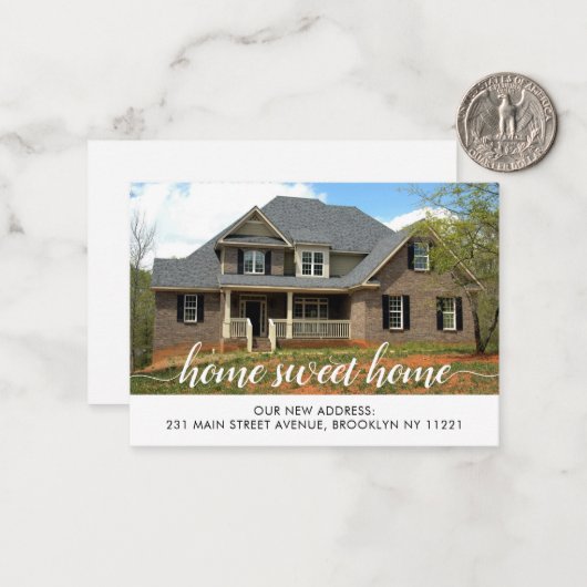 Budget Home甘い変更のアドレス写真の移動 ノートカード (正面/裏面インサイチュ)
