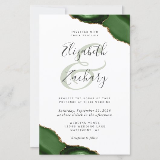 Budget Hunter Green Agate Corners Wedding (正面)