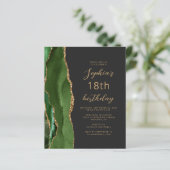 Budget Hunter Green Agate Script 18th Birthday (スタンド正面)