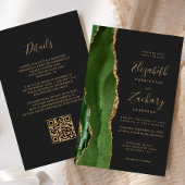 Budget Hunter Green Dark QR Code Wedding