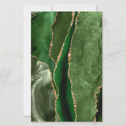 Budget Hunter Green Gold Agate Dark Wedding (裏面)