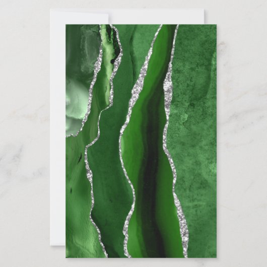 Budget Hunter Green Silver Agate Wedding (裏面)