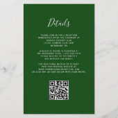 Budget Hunter Green Silver QR Code Wedding (裏面)