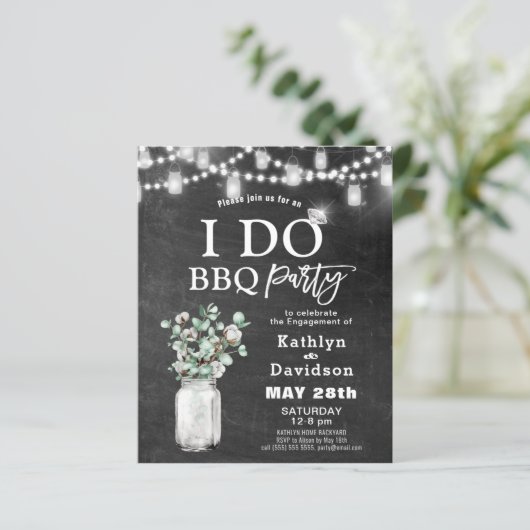 BUDGET I DO婚約4 Photo BBQ招待状 (スタンド正面)