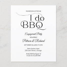 Budget I DO BBQ婚約パーティ招待状