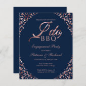 Budget I DO BBQ婚約パーティ招待状 (正面/裏面)