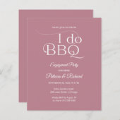 Budget I DO BBQ婚約パーティ招待状 (正面/裏面)