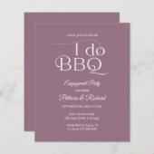 Budget I DO BBQ婚約パーティ招待状 (正面/裏面)