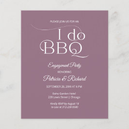 Budget I DO BBQ婚約パーティ招待状