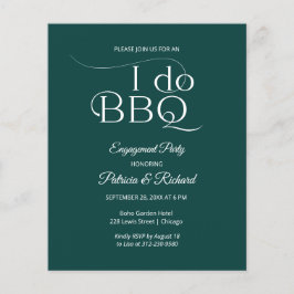 Budget I DO BBQ婚約パーティ招待状