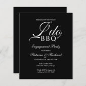 Budget I DO BBQ婚約パーティ招待状 (正面/裏面)