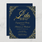 Budget I DO BBQ婚約パーティ招待状 (正面/裏面)