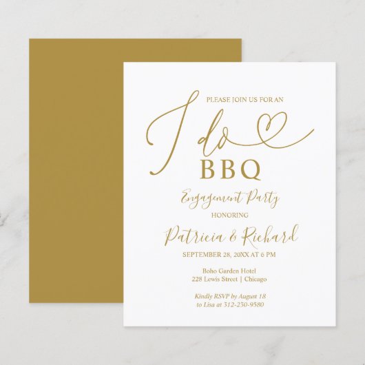 Budget I DO BBQ婚約パーティ発表 (正面/裏面)