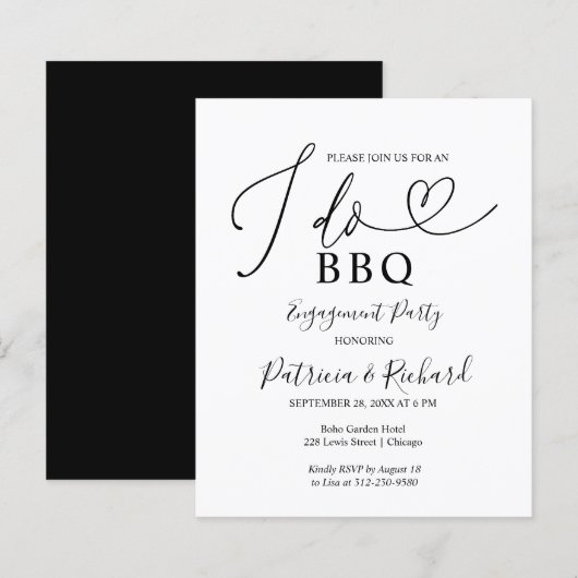 Budget I DO BBQ婚約パーティ発表 (正面/裏面)