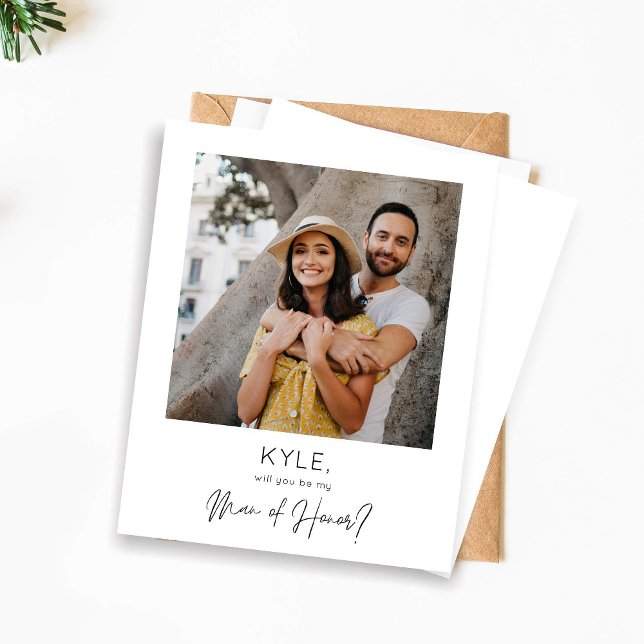 Budget Instant Photo Be My Man Of Honor Proposal (クリエイターアップロード済み)