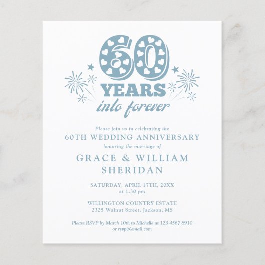 Budget Into Forever 60周年記念写真招待状 (正面)