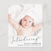 Budget Introducing Script Photo Birth Announcement (正面)