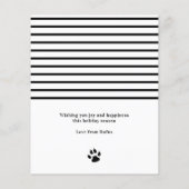 BUDGET Joy Dog Paw印刷クリスマスフォトカード (裏面)