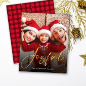 Budget Joyful Script Holiday Card