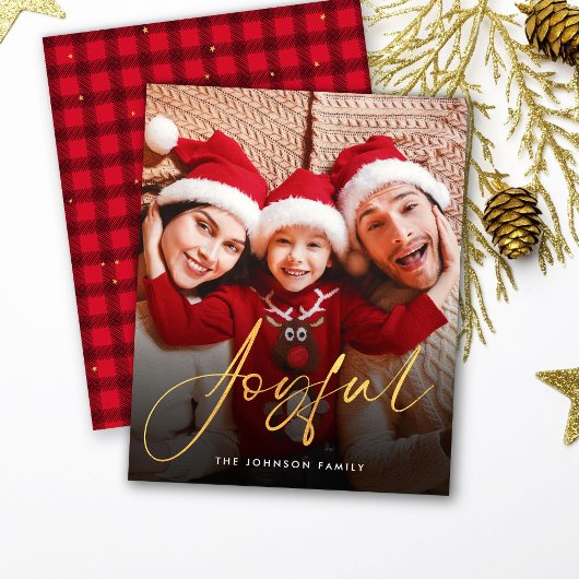 Budget Joyful Script Holiday Card