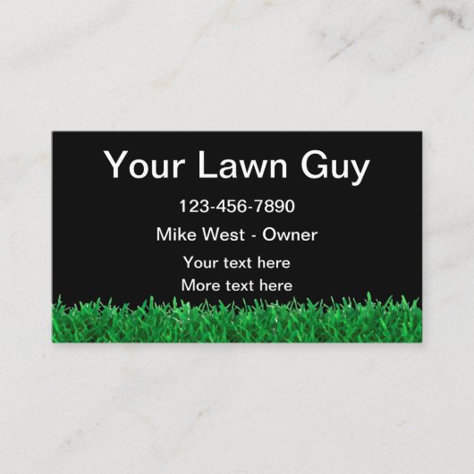 Budget Lawn最高の Serviceビジネスカードテンプレート 名刺 (正面)