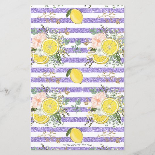 Budget Lemon Lime Citrus Bridal Shower Invitation (裏面)