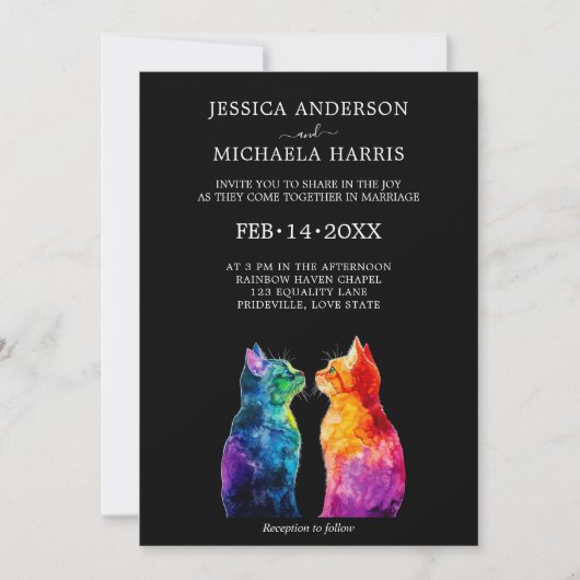 Budget🌈 LGBTQ Purrfectly Yours 招待状 (正面)