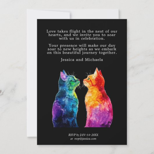 Budget🌈 LGBTQ Purrfectly Yours 招待状 (裏面)