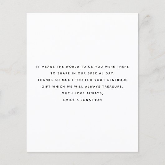 BUDGET Love 感謝してい 3枚の写真結婚ありがとう (裏面)