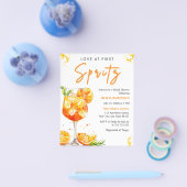 Budget Love at First Spritz Bridal Shower Invite チラシ (シングル)