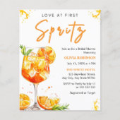 Budget Love at First Spritz Bridal Shower Invite  チラシ (正面)