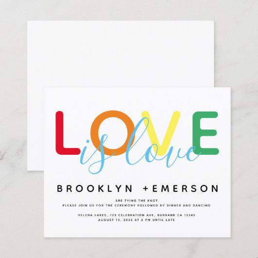 BUDGET Love is Love モダン Rainbow'結婚 (正面/裏面)